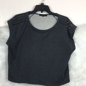 Crop top with studs